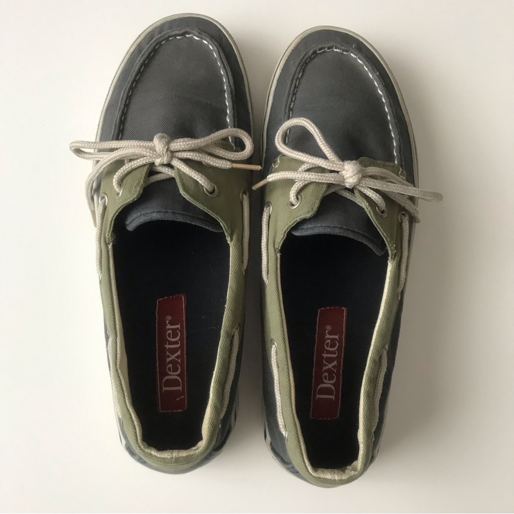MEN’S DEXTER LACE UP SHOES VINTAGE SIZE 7 1/2 TWO TONED GREEN